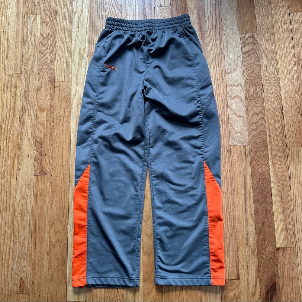 Boombah Youth Gray and Orange Athletic Baseball Pants size Large